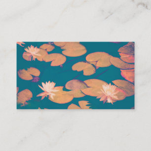 lily pads business card template nature photo art