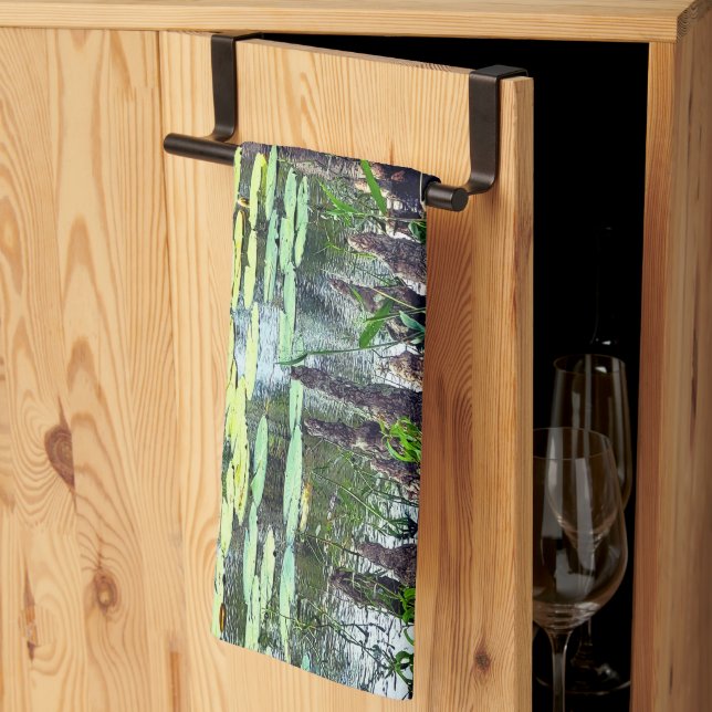 Lily Pads Decorative  Tea Towel (Thirds Fold)