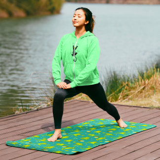Lily Pads Flowers Yoga Frogs Funny Mat
