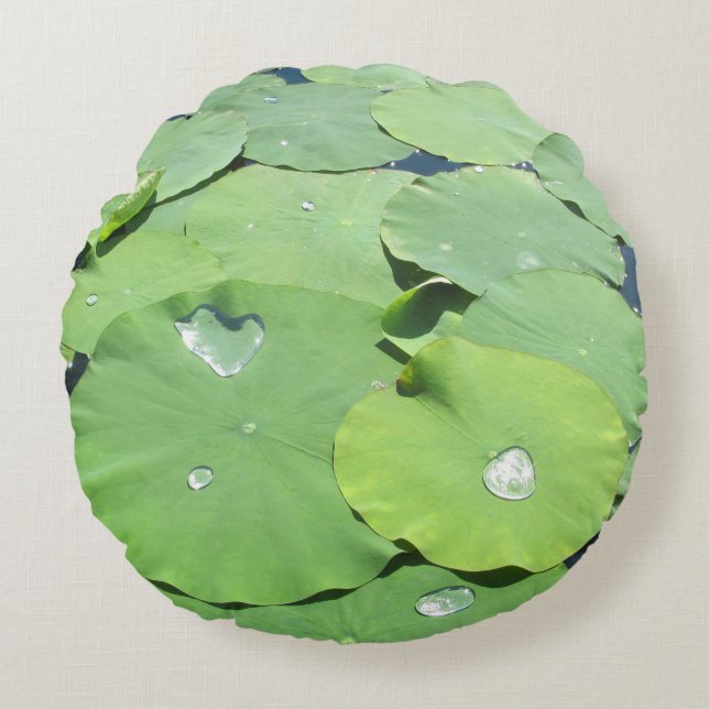 Lily Pads Round Cushion (Front)