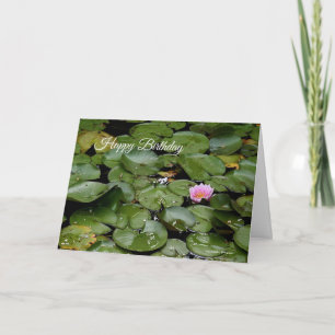 Lily Pond Birthday Card