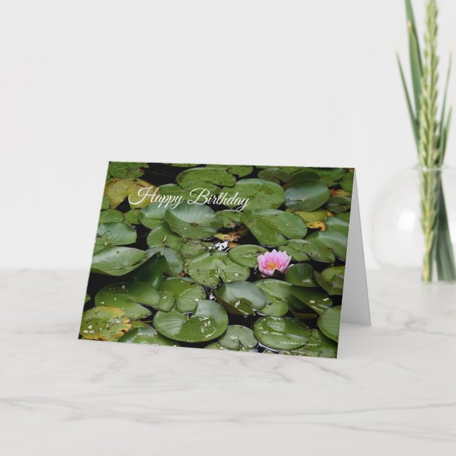 Lily Pond Birthday Card (Front)