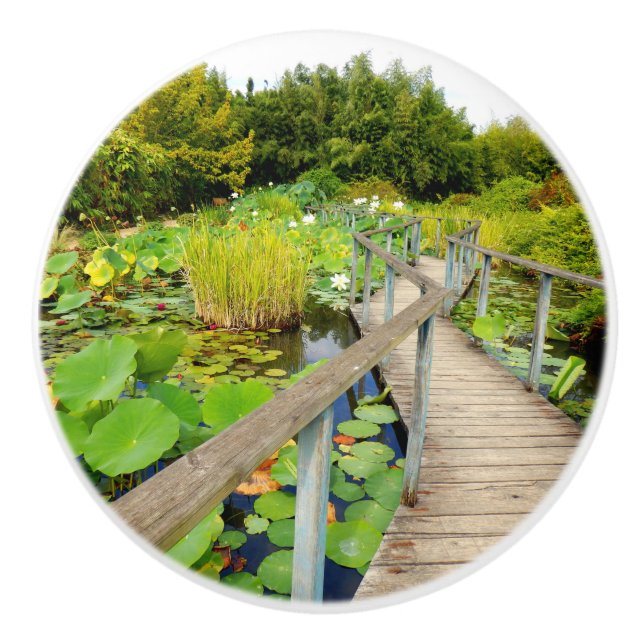 Lily Pond Ceramic Knob (Front)