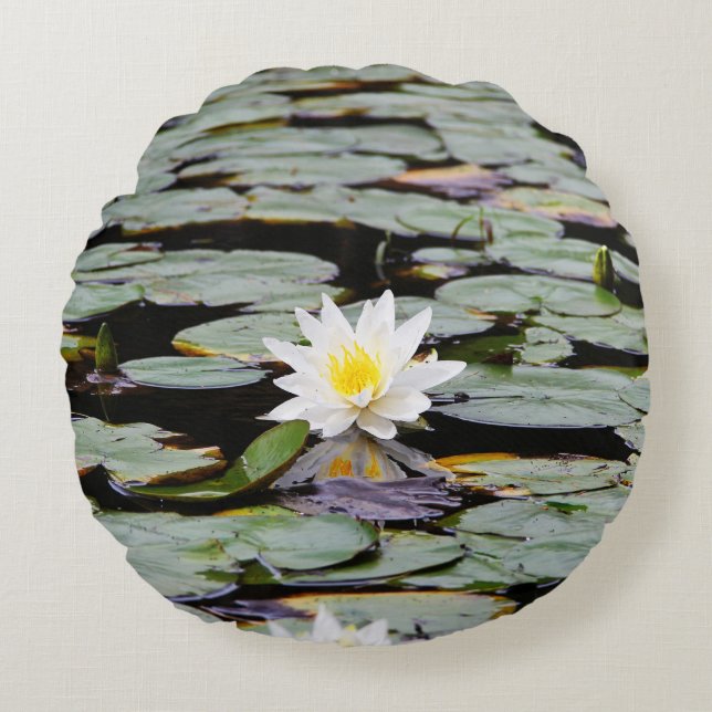 Lily Pond Surprise 1 Round Cushion (Front)