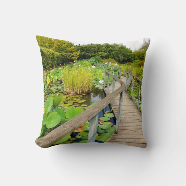 Lily Pond Throw Cushion (Front)