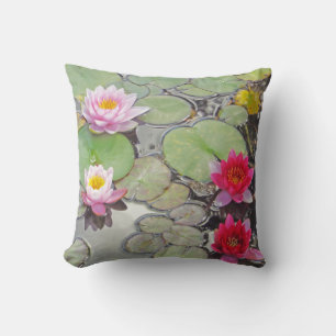 Lily Pond With Lotus Blossoms Cushion