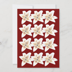 Lily post card (Red) 百合ポストカード(赤)