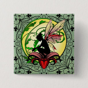 Lily Shadow Fairy 15 Cm Square Badge
