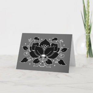 Lily Skull Motif Card