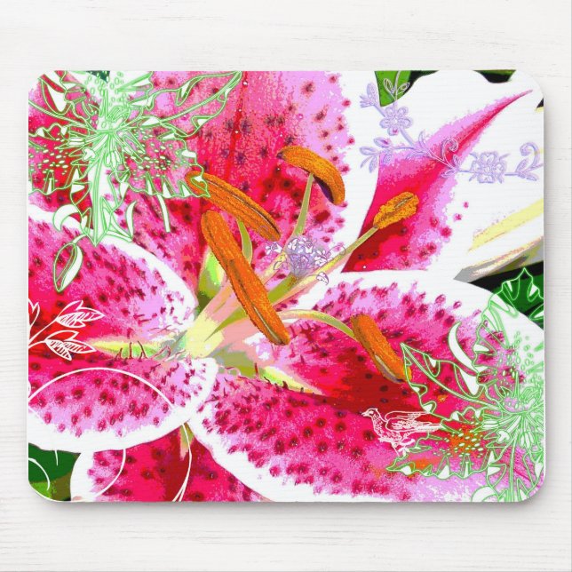 Lily Stargazer Fantasy, Mousepad (Front)