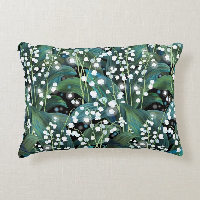 Lily Valley Seamless Pattern Background Decorative Cushion (Front)