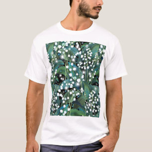 Lily Valley Seamless Pattern Background T-Shirt
