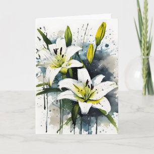 Lily - Watercolor flowers Card