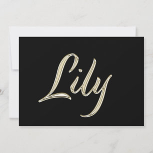 Lily white gold Handwriting Card