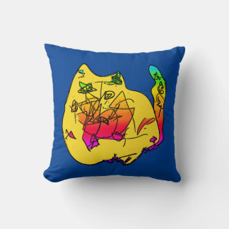 Lily's Abstract Cat Cushion