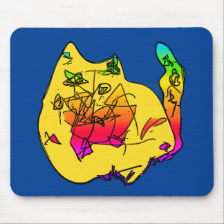 Lily's Abstract Cat Mouse Pad