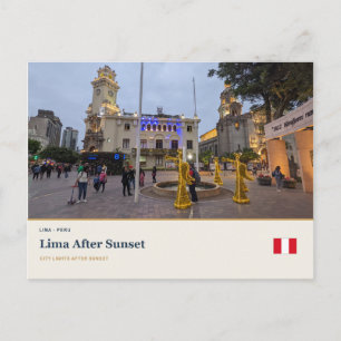 Lima After Sunset Postcard