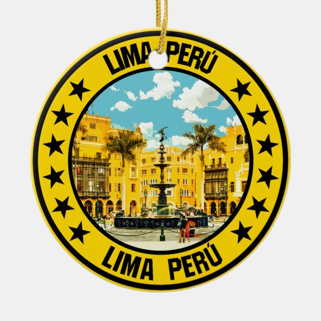 Lima                                               ceramic tree decoration (Front)