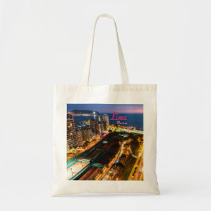 Lima Peru Capital Pacific Coast City Lights Night Tote Bag