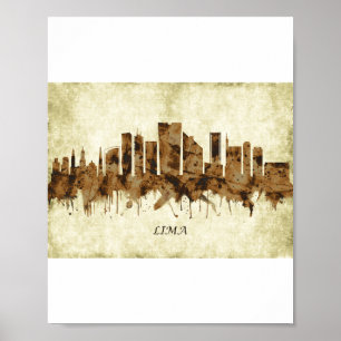 Lima Peru Cityscape Poster