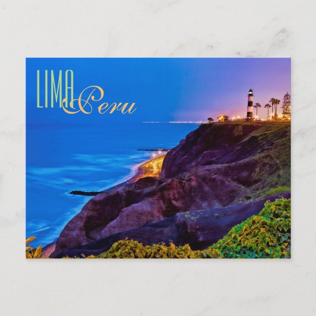 Lima, Peru, Miraflores District, S.A. Postcard (Front)