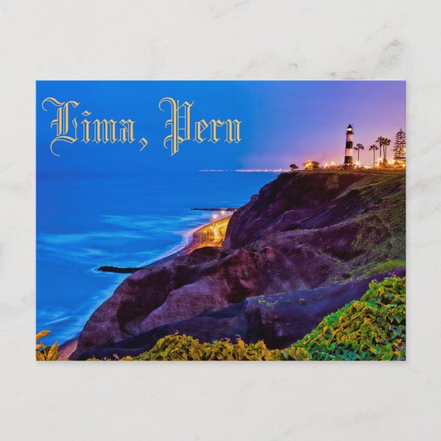 Lima, Peru, Miraflores District, S.A. Postcard (Front)
