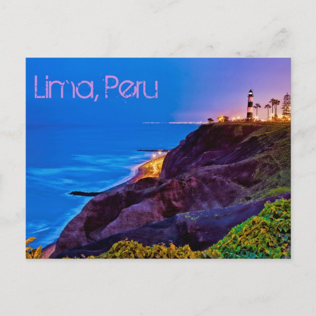 Lima, Peru, Miraflores District, S.A. Postcard (Front)