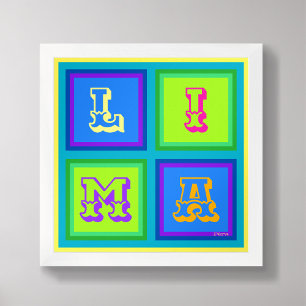 Lima Peru modern colourful wall art Poster 