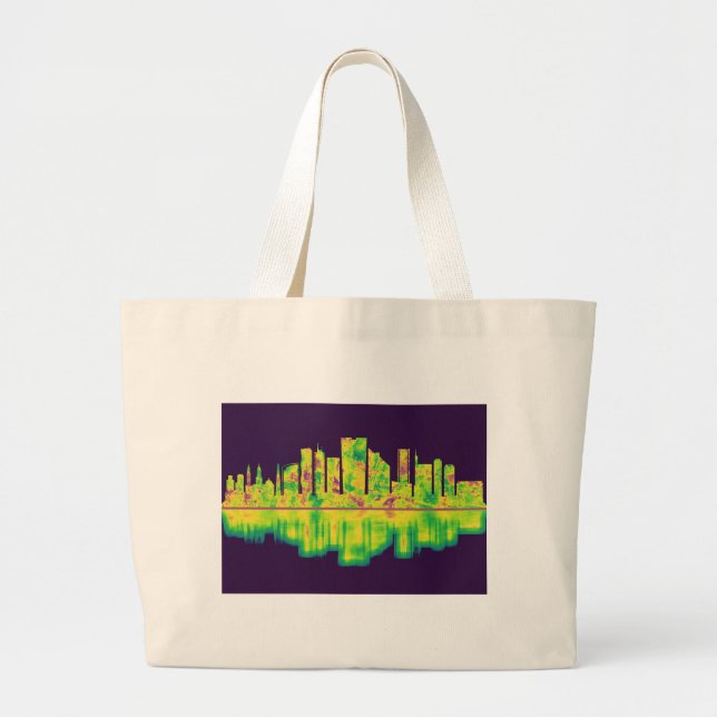 Lima Peru Skyline Large Tote Bag (Front)