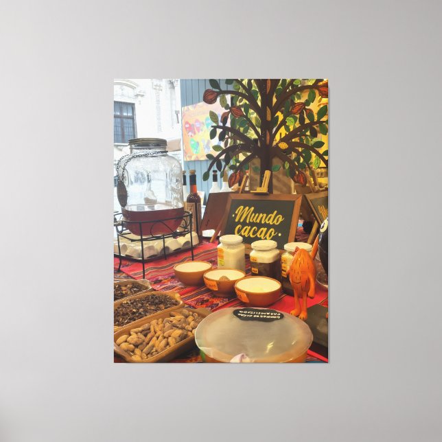 Lima Peru's Chocolate Tea on stretched canvas  Print (Front)