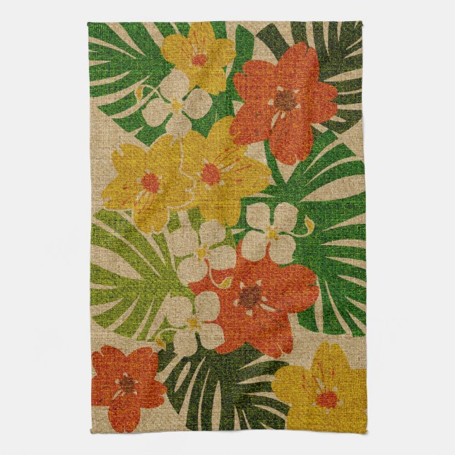 Limahuli Garden Hawaiian Floral Kitchen Towel (Vertical)