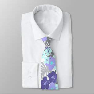 Limahuli Garden Vintage Hawaiian Floral - Lilac Tie