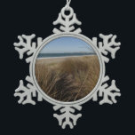 Limantour Beach at Point Reyes National Seashore I Snowflake Pewter Christmas Ornament<br><div class="desc">We visited Point Reyes National Seashore at a time where the we had the beaches and trails mostly all to ourselves (except for the wildlife!). Here is a picture of the California coastline from Limantour Beach on a sunny but windy day. Also featured as the widescreen wallpaper "Limantour Beach at...</div>