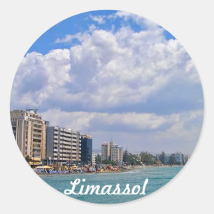 Limassol – famous city in south of Cyprus Classic Round Sticker