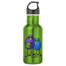 LimbBirds Custom Water Bottle (18 oz), White