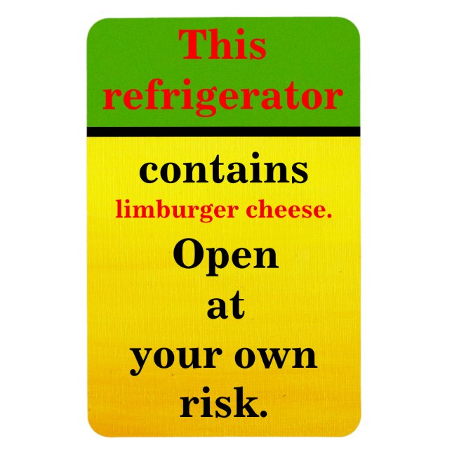 Limburger Cheese Magnet (Vertical)