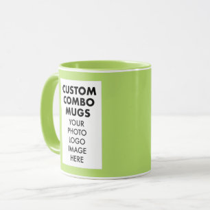 Lime 4:6 Portrait Frame 2 x Photo Custom Combo Mug