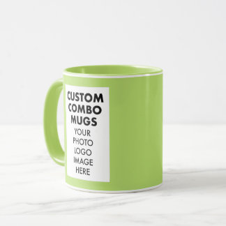 Lime 4:6 Portrait Frame 2 x Photo Custom Combo Mug