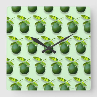 Lime-a-licious Square Wall Clock