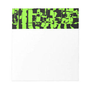 Lime Abstract Crackle Notepad