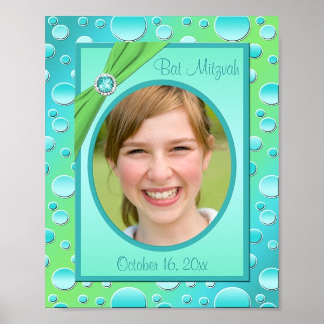 Lime and Aqua 11"x14" Keepsake Poster (Front)