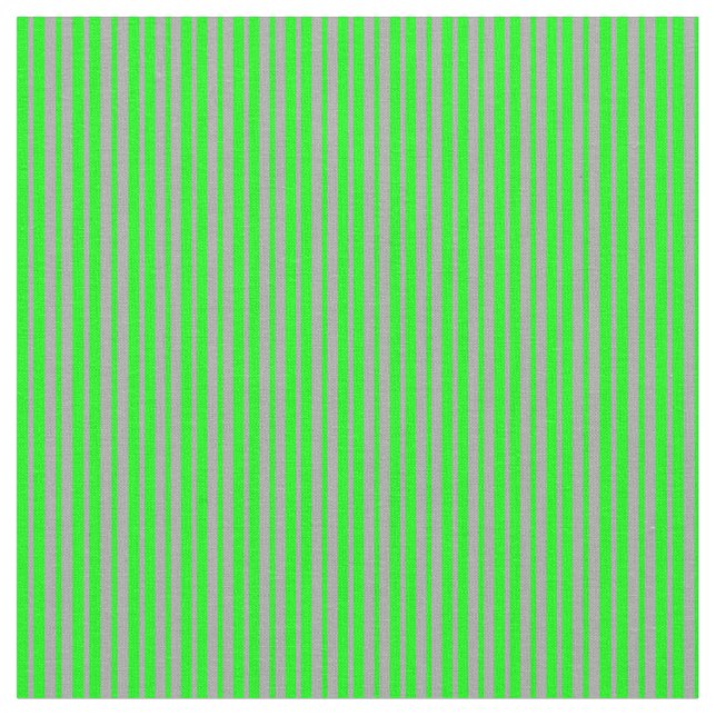 Lime and Dark Grey Coloured Lines/Stripes Pattern Fabric (Close Up)