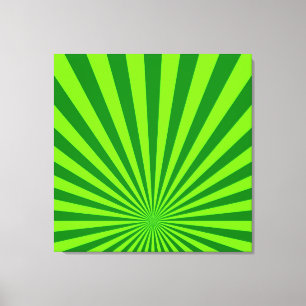 Lime and Green Funky Abstract Art  Wrapped Canvas