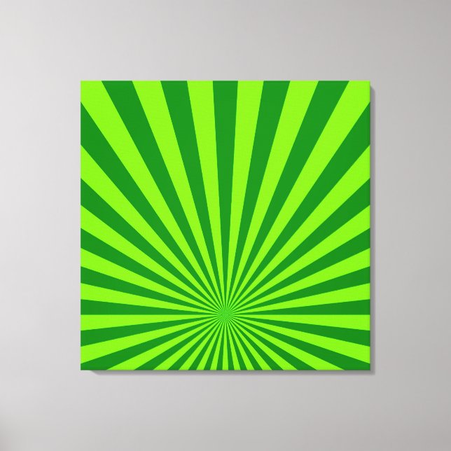 Lime and Green Funky Abstract Art  Wrapped Canvas (Front)