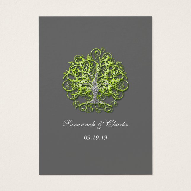 Lime and Grey Swirled Tree (Front)