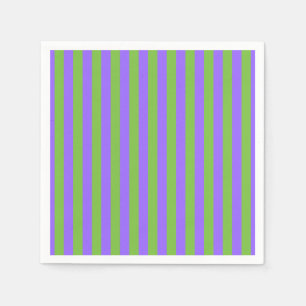 Lime and Lavender Stripes Napkin