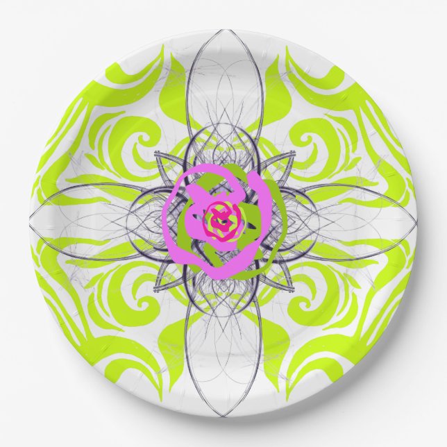 Lime and Rose Plate (Front)