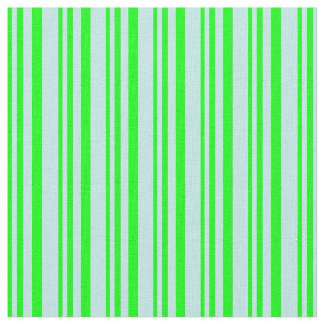 Lime and Turquoise Pattern of Stripes Fabric (Close Up)