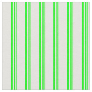 Lime and White Coloured Lines Pattern Fabric