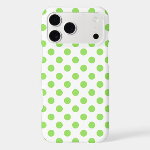 Lime and white polka dots